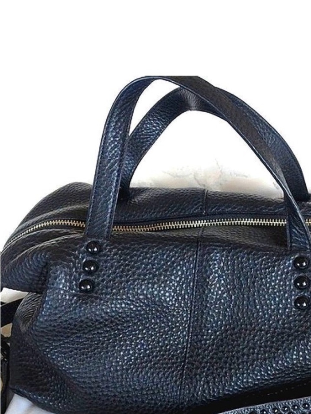 Rebecca Minkoff Leather Satchel With Studded Guitar Strap 🖤Black guc